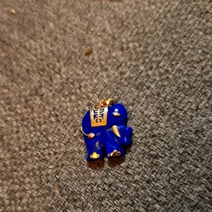 Blue Elephant 10K Pendant